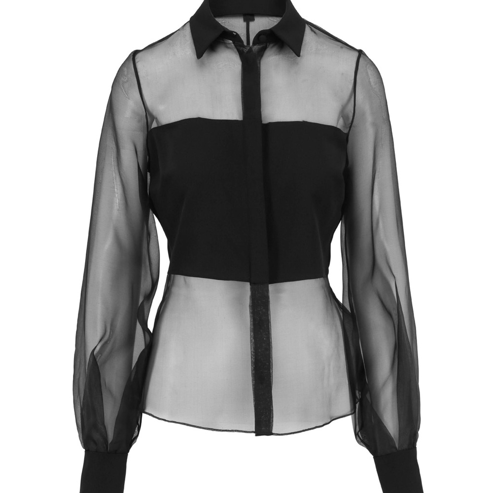 Button Down Sheer Blouse - Cushnie